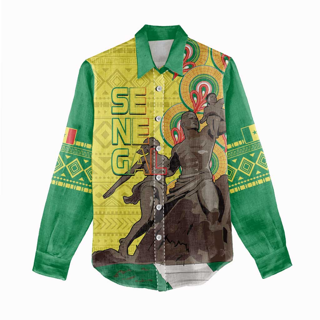 Senegal Monument de la Renaissance Women Casual Shirt Africaine Ankara Pattern