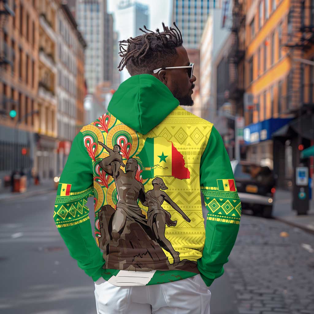 Senegal Monument de la Renaissance Zip Hoodie Africaine Ankara Pattern