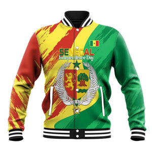 Afro Senegal Independence Day Baseball Jacket Coat Of Arms Grunge Style