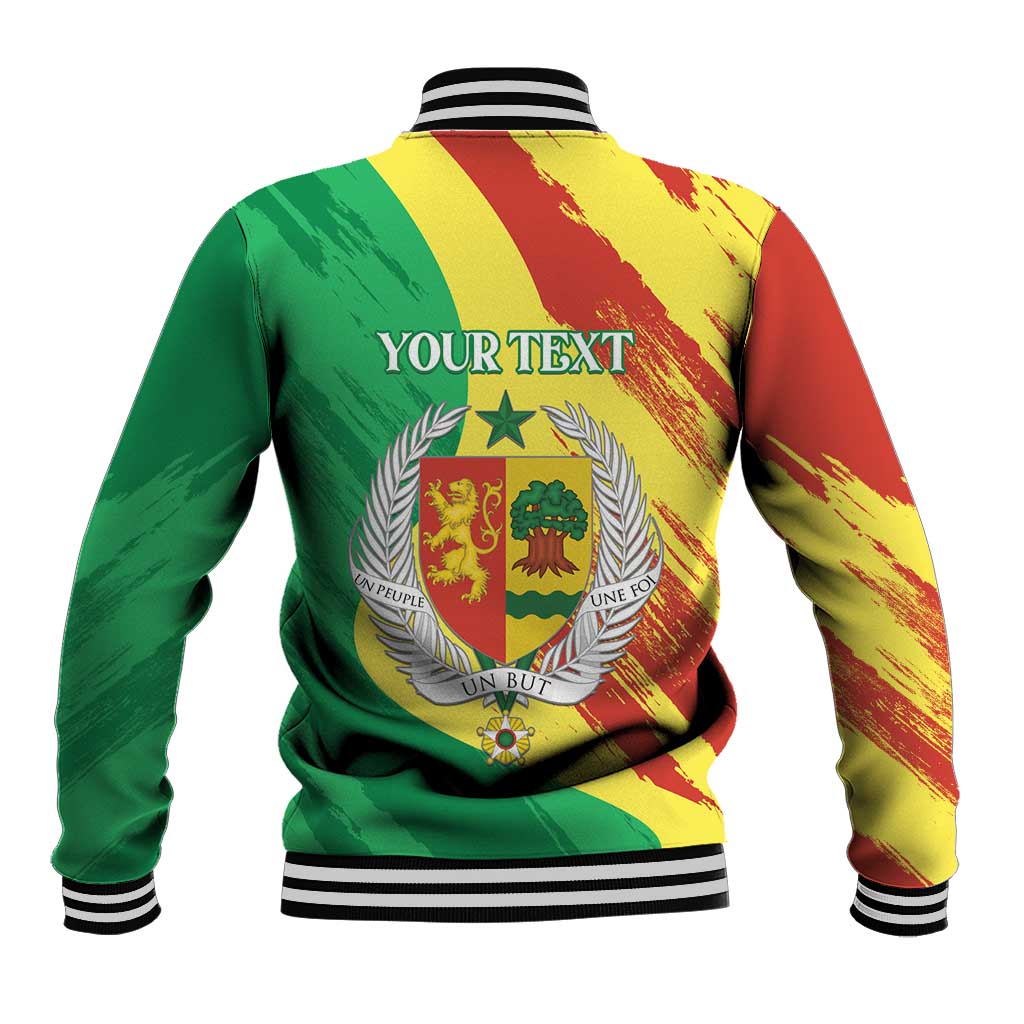 Afro Senegal Independence Day Baseball Jacket Coat Of Arms Grunge Style