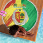 Afro Senegal Independence Day Beach Blanket Coat Of Arms Grunge Style