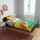 Afro Senegal Independence Day Bedding Set Coat Of Arms Grunge Style