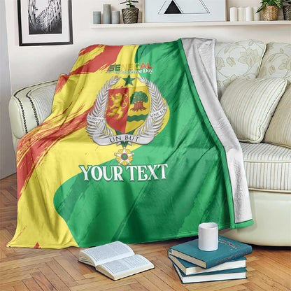 Afro Senegal Independence Day Blanket Coat Of Arms Grunge Style