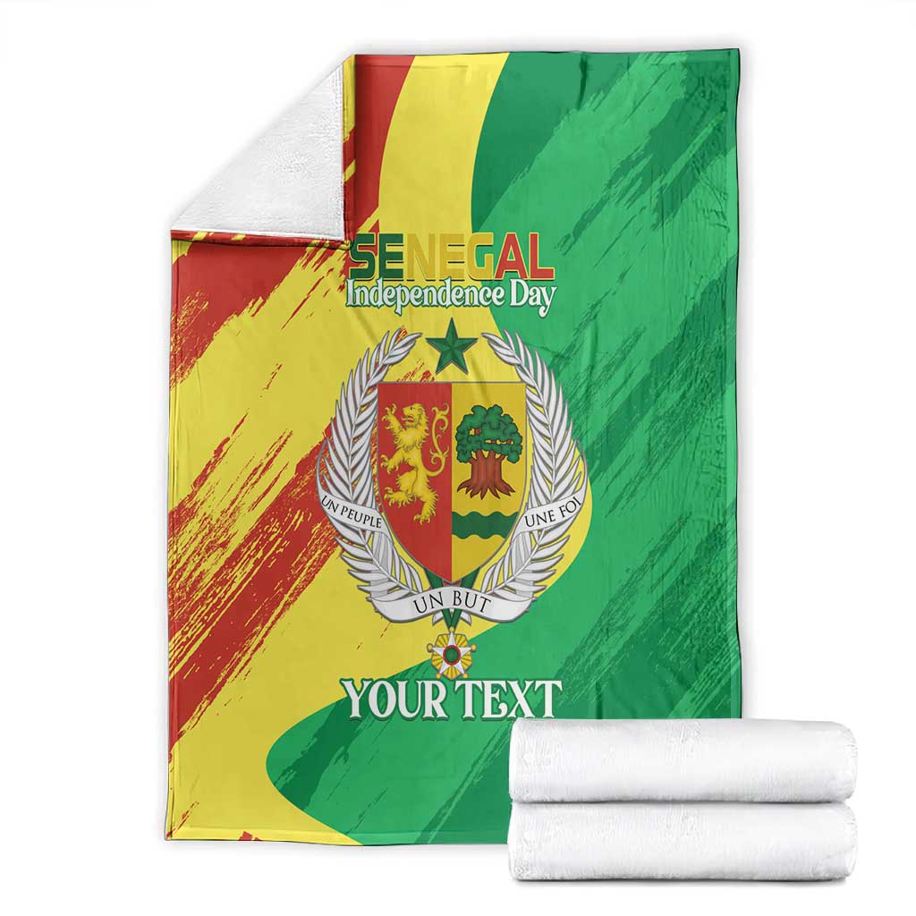 Afro Senegal Independence Day Blanket Coat Of Arms Grunge Style
