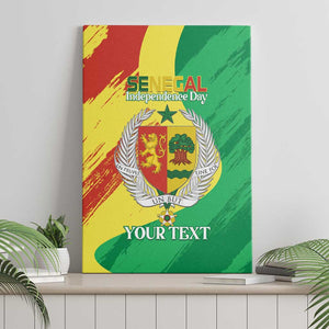 Afro Senegal Independence Day Canvas Wall Art Coat Of Arms Grunge Style