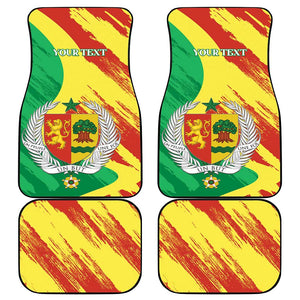 Afro Senegal Independence Day Car Mats Coat Of Arms Grunge Style