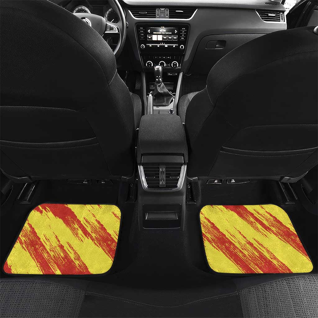 Afro Senegal Independence Day Car Mats Coat Of Arms Grunge Style