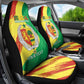 Afro Senegal Independence Day Car Seat Cover Coat Of Arms Grunge Style