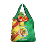 Afro Senegal Independence Day Grocery Bag Coat Of Arms Grunge Style