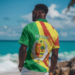Afro Senegal Independence Day Hawaiian Shirt Coat Of Arms Grunge Style