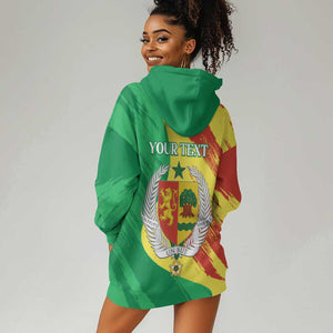 Afro Senegal Independence Day Hoodie Dress Coat Of Arms Grunge Style