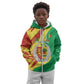 Afro Senegal Independence Day Kid Hoodie Coat Of Arms Grunge Style