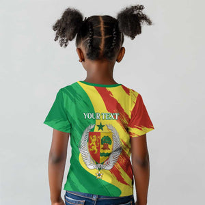 Afro Senegal Independence Day Kid T shirt Coat Of Arms Grunge Style