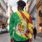 Afro Senegal Independence Day Long Sleeve Button Shirt Coat Of Arms Grunge Style