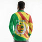 Afro Senegal Independence Day Long Sleeve Polo Shirt Coat Of Arms Grunge Style