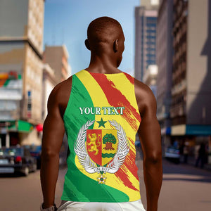 Afro Senegal Independence Day Men Tank Top Coat Of Arms Grunge Style