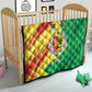 Afro Senegal Independence Day Quilt Coat Of Arms Grunge Style