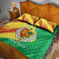 Afro Senegal Independence Day Quilt Bed Set Coat Of Arms Grunge Style