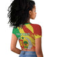 Afro Senegal Independence Day Raglan Cropped T shirt Coat Of Arms Grunge Style