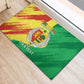 Afro Senegal Independence Day Rubber Doormat Coat Of Arms Grunge Style