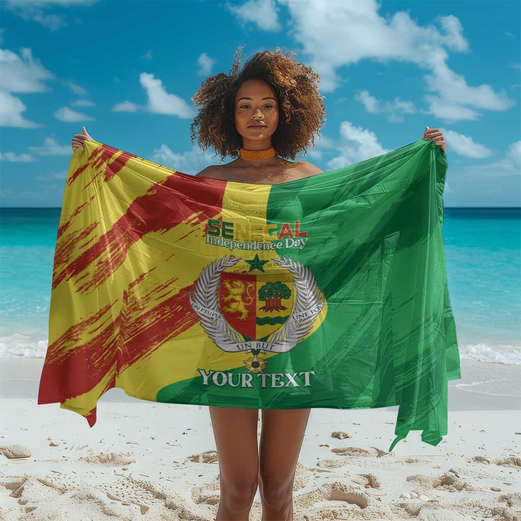 Afro Senegal Independence Day Sarong Coat Of Arms Grunge Style