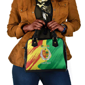 Afro Senegal Independence Day Shoulder Handbag Coat Of Arms Grunge Style