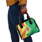 Afro Senegal Independence Day Shoulder Handbag Coat Of Arms Grunge Style