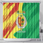Afro Senegal Independence Day Shower Curtain Coat Of Arms Grunge Style