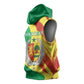 Afro Senegal Independence Day Sleeveless Hoodie Coat Of Arms Grunge Style - African Pride