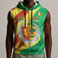 Afro Senegal Independence Day Sleeveless Zip Hoodie Coat Of Arms Grunge Style - African Pride