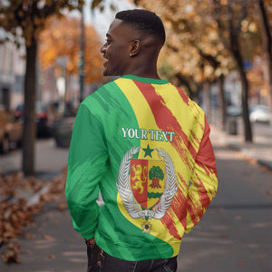 Afro Senegal Independence Day Sweatshirt Coat Of Arms Grunge Style