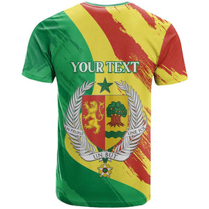 Afro Senegal Independence Day T shirt Coat Of Arms Grunge Style