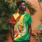 Afro Senegal Independence Day T shirt Coat Of Arms Grunge Style