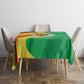 Afro Senegal Independence Day Tablecloth Coat Of Arms Grunge Style