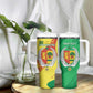 Afro Senegal Independence Day Tumbler With Handle Coat Of Arms Grunge Style
