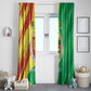 Afro Senegal Independence Day Window Curtain Coat Of Arms Grunge Style