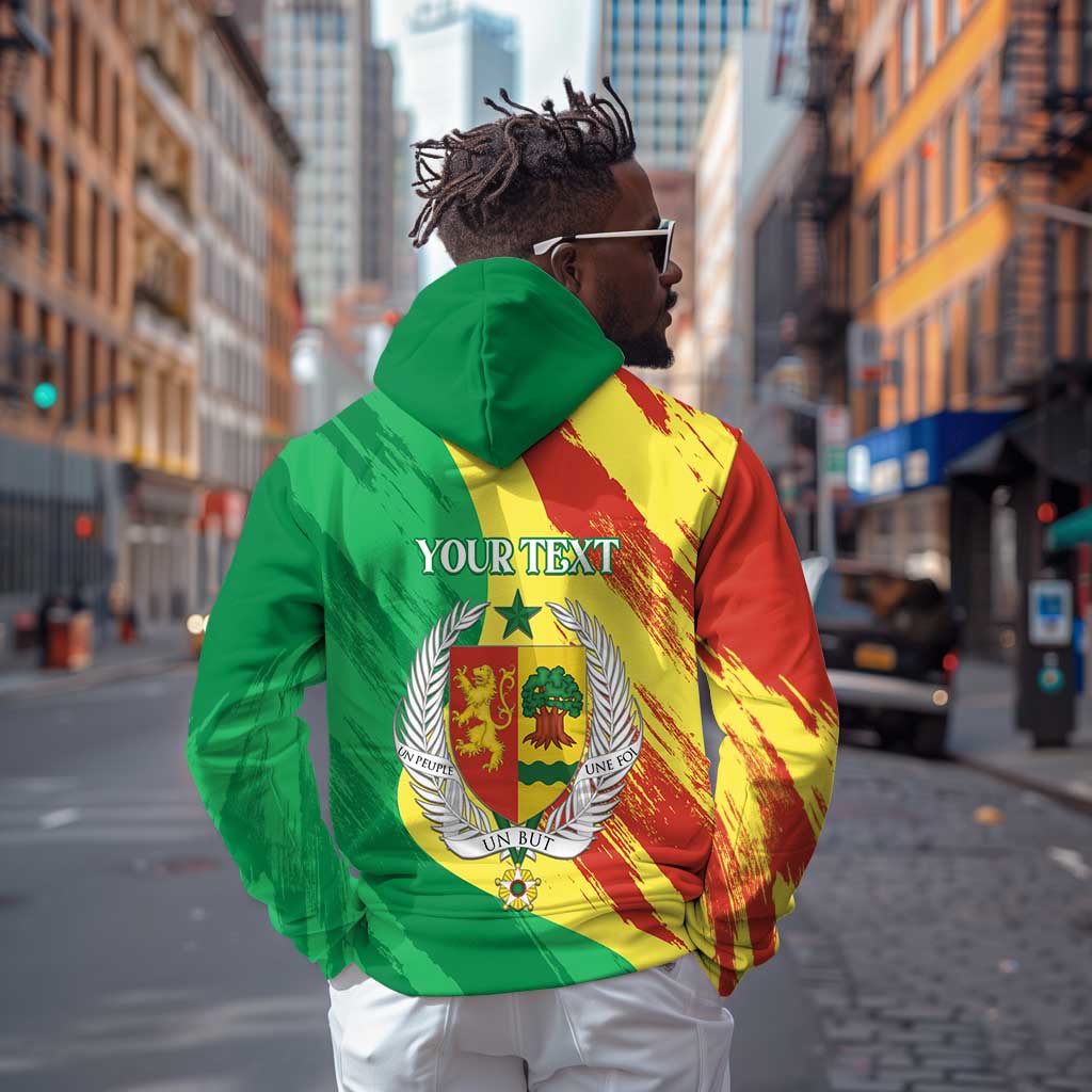 Afro Senegal Independence Day Zip Hoodie Coat Of Arms Grunge Style