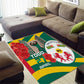 Republique Togolaise Monument de l'Independance Area Rug African Pinkish Rose Coat Of Arms