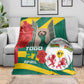 Republique Togolaise Monument de l'Independance Blanket African Pinkish Rose Coat Of Arms