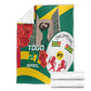 Republique Togolaise Monument de l'Independance Blanket African Pinkish Rose Coat Of Arms