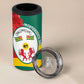 Republique Togolaise Monument de l'Independance 4 in 1 Can Cooler Tumbler African Pinkish Rose Coat Of Arms