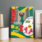 Republique Togolaise Monument de l'Independance Canvas Wall Art African Pinkish Rose Coat Of Arms