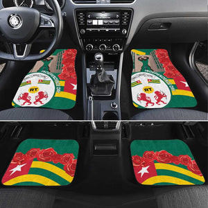 Republique Togolaise Monument de l'Independance Car Mats African Pinkish Rose Coat Of Arms