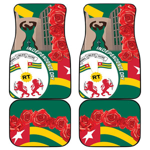 Republique Togolaise Monument de l'Independance Car Mats African Pinkish Rose Coat Of Arms