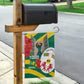 Republique Togolaise Monument de l'Independance Garden Flag African Pinkish Rose Coat Of Arms
