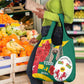 Republique Togolaise Monument de l'Independance Grocery Bag African Pinkish Rose Coat Of Arms