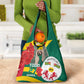 Republique Togolaise Monument de l'Independance Grocery Bag African Pinkish Rose Coat Of Arms