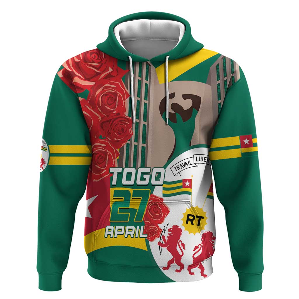 Republique Togolaise Monument de l'Independance Hoodie African Pinkish Rose Coat Of Arms
