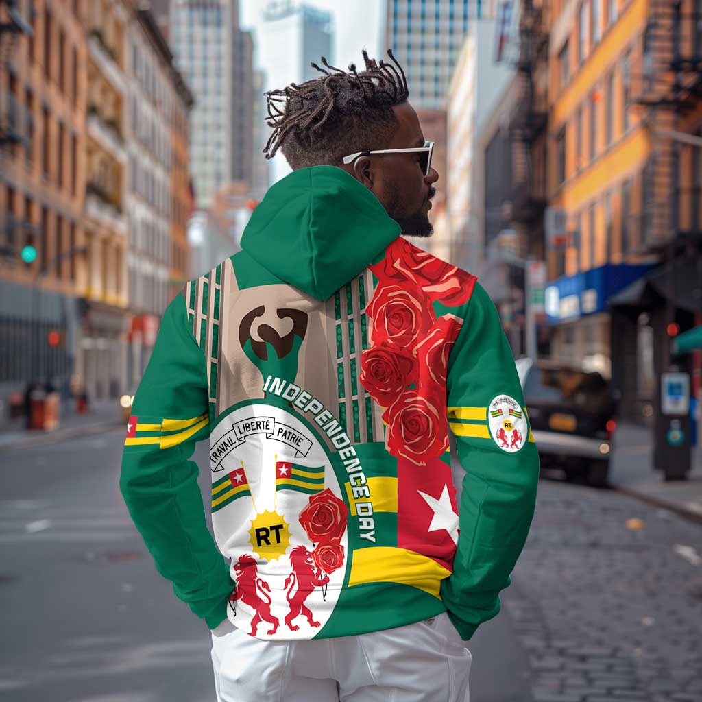 Republique Togolaise Monument de l'Independance Hoodie African Pinkish Rose Coat Of Arms