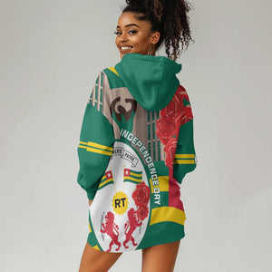 Republique Togolaise Monument de l'Independance Hoodie Dress African Pinkish Rose Coat Of Arms